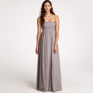 J Crew Silk Chiffon Taryn Maxi Dress Eggplant